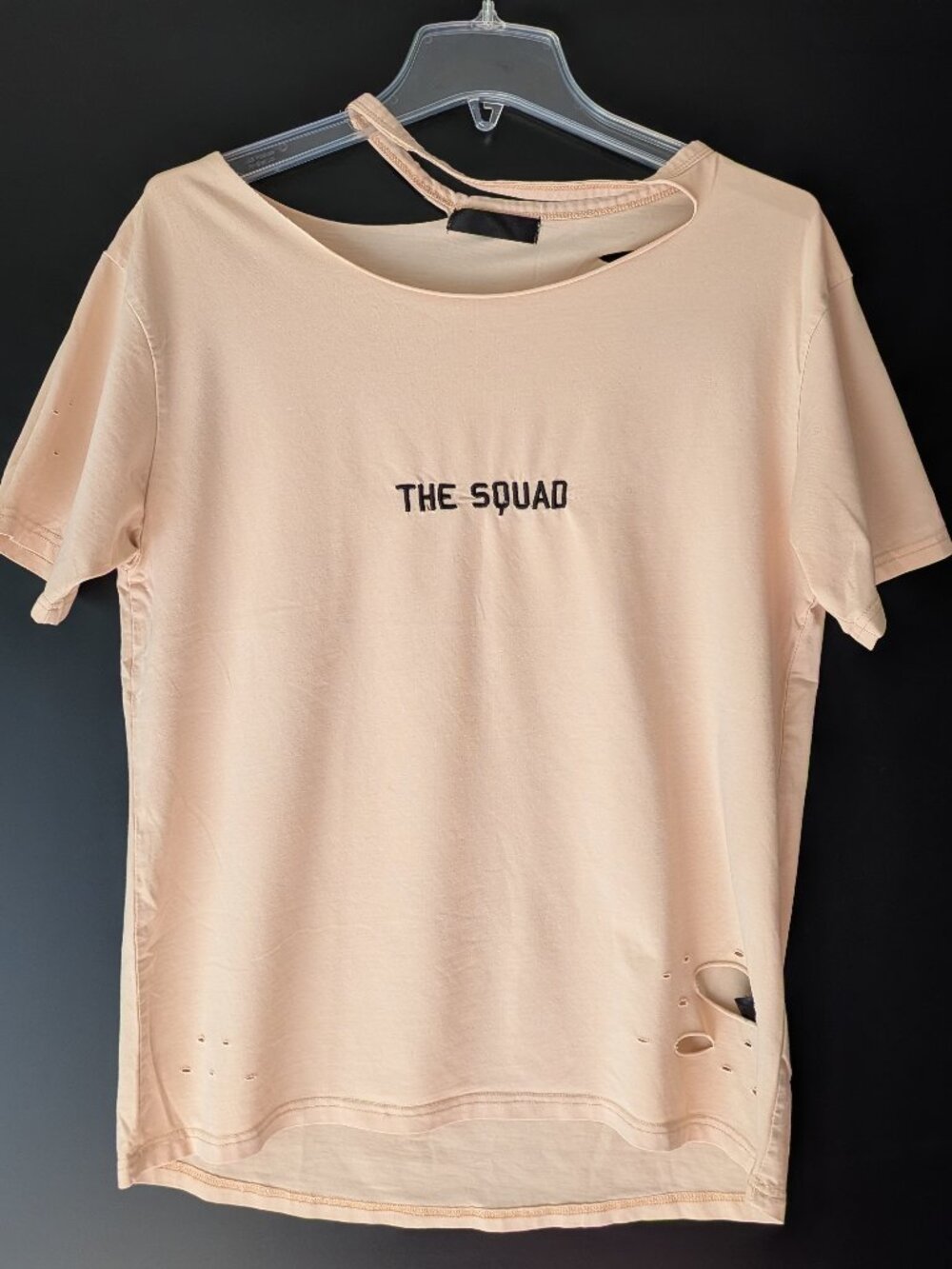 Beige Distressed T-Shirt